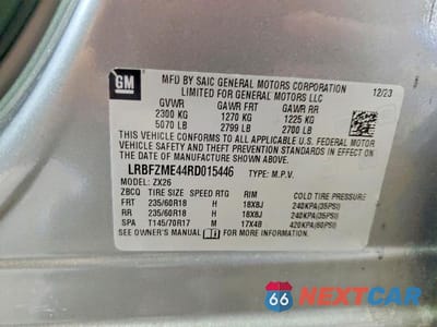 Zdjęcie 13 z 13 samochodu: 2024 BUICK ENVISION PREFERRED VIN:LRBFZME44RD015446 - miniatura