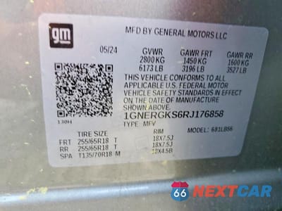 Zdjęcie 14 z 14 samochodu: 2024 CHEVROLET TRAVERSE LT VIN:1GNERGKS6RJ176858 - miniatura