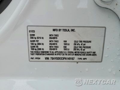 Zdjęcie 14 z 14 samochodu: 2023 TESLA MODEL Y VIN:7SAYGDEE3PA149167 - miniatura
