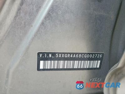 Zdjęcie 12 z 12 samochodu: 2012 KIA OPTIMA SX VIN:5XXGR4A68CG002726 - miniatura