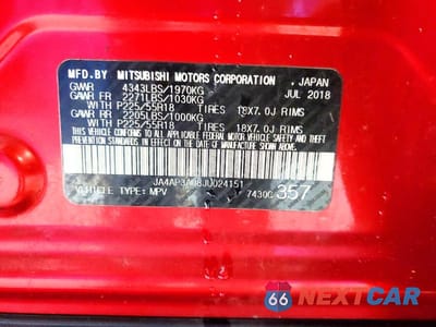 Zdjęcie 13 z 13 samochodu: 2018 MITSUBISHI OUTLANDER SPORT ES VIN:JA4AP3AU8JU024151 - miniatura