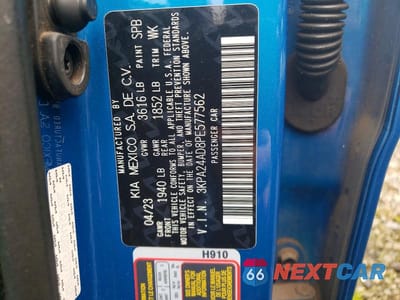 Zdjęcie 12 z 12 samochodu: 2023 KIA RIO S VIN:3KPA24AD8PE577562 - miniatura