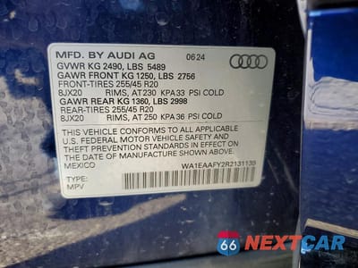 Zdjęcie 13 z 13 samochodu: 2024 AUDI Q5 PREMIUM PLUS 45 VIN:WA1EAAFY2R2131139 - miniatura