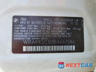 Zdjęcie 12 z 12 samochodu: 2011 BMW 328 XI SULEV VIN:WBAPK5C50BA662586 - miniatura