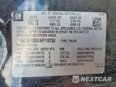 Zdjęcie 13 z 13 samochodu: 2010 CHEVROLET SILVERADO K2500 HEAVY DUTY LT VIN:1GC3KXBGXAF116752 - miniatura