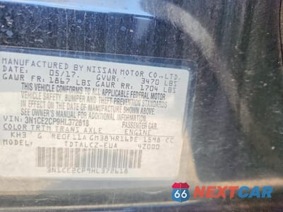 Zdjęcie 13 z 13 samochodu: 2017 NISSAN VERSA NOTE S PLUS VIN:3N1CE2CP9HL372618 - miniatura