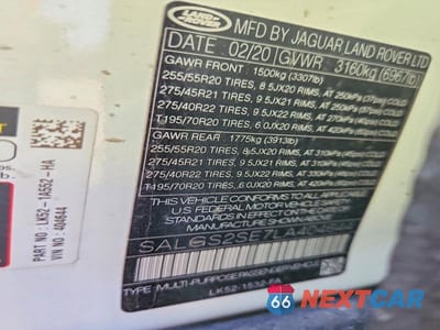 Zdjęcie 12 z 12 samochodu: 2020 LAND ROVER RANGE ROVER P525 HSE VIN:SALGS2SE7LA404644 - miniatura