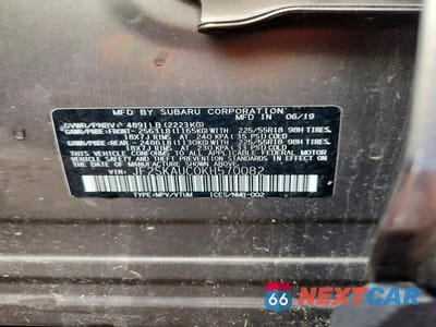 Zdjęcie 12 z 12 samochodu: 2019 SUBARU FORESTER LIMITED VIN:JF2SKAUC0KH570082 - miniatura