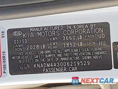 Zdjęcie 12 z 12 samochodu: 2013 KIA RIO LX VIN:KNADM4A30D6219529 - miniatura