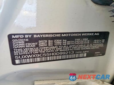Zdjęcie 13 z 13 samochodu: 2017 BMW X3 XDRIVE28I VIN:5UXWX9C55H0D99213 - miniatura