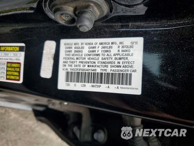 Zdjęcie 12 z 12 samochodu: 2016 HONDA ACCORD EXL VIN:1HGCR3F82GA015400 - miniatura