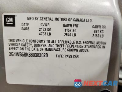 Zdjęcie 12 z 12 samochodu: 2006 CHEVROLET IMPALA LS VIN:2G1WB58K869382020 - miniatura