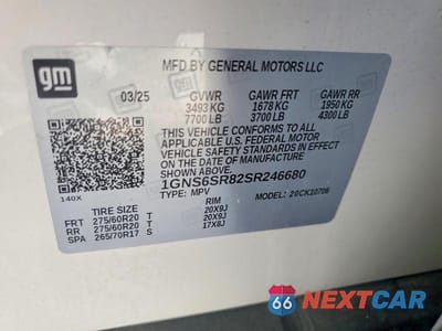 Zdjęcie 12 z 12 samochodu: 2025 CHEVROLET TAHOE K1500 PREMIER VIN:1GNS6SR82SR246680 - miniatura