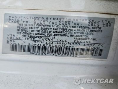 Zdjęcie 12 z 12 samochodu: 2025 NISSAN SENTRA SV VIN:3N1AB8CVXSY227115 - miniatura