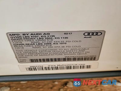 Zdjęcie 13 z 13 samochodu: 2017 AUDI Q3 PREMIUM PLUS VIN:WA1HCCFS4HR016854 - miniatura