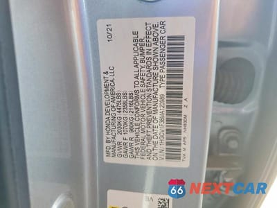 Zdjęcie 13 z 13 samochodu: 2021 HONDA ACCORD SPORT VIN:1HGCV1F38MA120989 - miniatura