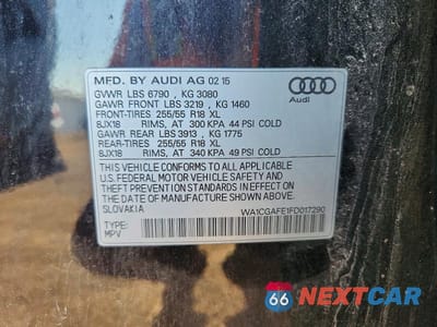 Zdjęcie 13 z 13 samochodu: 2015 AUDI Q7 PREMIUM VIN:WA1CGAFE1FD017290 - miniatura