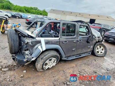 Trzecie zdjęcie samochodu z tyłu: 2018 JEEP WRANGLER UNLIMITED SPORT VIN:1C4HJXDG6JW177554 - miniatura