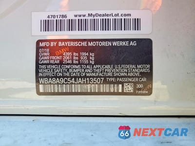 Zdjęcie 12 z 12 samochodu: 2018 BMW 320 I VIN:WBA8A9C54JAH13507 - miniatura