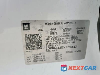 Zdjęcie 13 z 13 samochodu: 2019 GMC ACADIA SLE VIN:1GKKNLLS7KZ280513 - miniatura