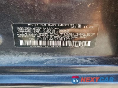 Zdjęcie 12 z 12 samochodu: 2010 SUBARU IMPREZA 2.5I VIN:JF1GH6A69AH812015 - miniatura