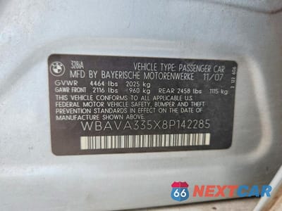 Zdjęcie 13 z 13 samochodu: 2008 BMW 328 I VIN:WBAVA335X8P142285 - miniatura