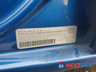 Zdjęcie 12 z 12 samochodu: 2009 AUDI A4 PREMIUM PLUS VIN:WAUSF78K59N058253 - miniatura