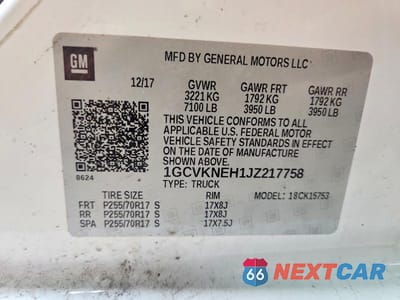 Zdjęcie 12 z 12 samochodu: 2018 CHEVROLET SILVERADO K1500 VIN:1GCVKNEH1JZ217758 - miniatura