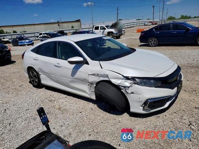 Czwarte zdjęcie samochodu z boku: 2019 HONDA CIVIC LX VIN:19XFC2F64KE003812 - miniatura