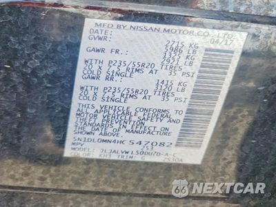 Zdjęcie 13 z 13 samochodu: 2017 INFINITI QX60 BASE VIN:5N1DL0MN4HC547082 - miniatura