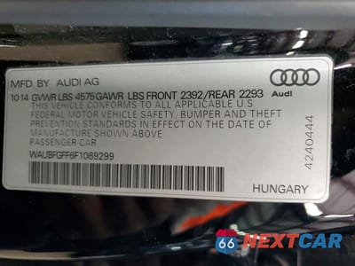 Zdjęcie 13 z 13 samochodu: 2015 AUDI A3 PREMIUM VIN:WAUBFGFF6F1069299 - miniatura