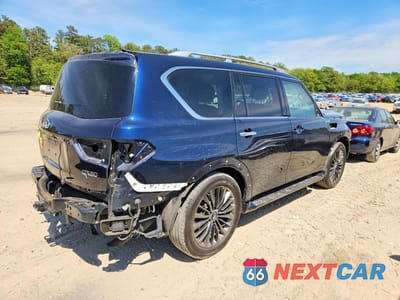 Trzecie zdjęcie samochodu z tyłu: 2021 INFINITI QX80 PREMIUM SELECT VIN:JN8AZ2AE3M9268420 - miniatura