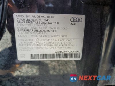 Zdjęcie 13 z 13 samochodu: 2013 AUDI Q5 PREMIUM PLUS VIN:WA1DGAFP7DA055000 - miniatura