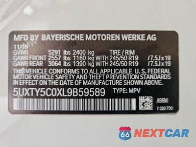 Zdjęcie 13 z 13 samochodu: 2020 BMW X3 XDRIVE30I VIN:5UXTY5C0XL9B59589 - miniatura