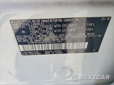 Zdjęcie 14 z 14 samochodu: 2018 TOYOTA RAV4 XLE VIN:2T3RFREV9JW791365 - miniatura