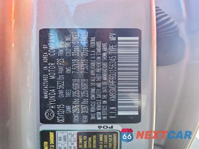 Zdjęcie 13 z 13 samochodu: 2016 HYUNDAI SANTA FE SE VIN:KM8SMDHF6GU156345 - miniatura