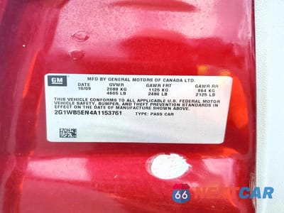 Zdjęcie 12 z 12 samochodu: 2010 CHEVROLET IMPALA LT VIN:2G1WB5EN4A1153761 - miniatura