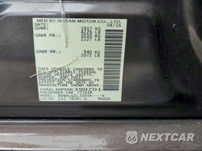Zdjęcie 12 z 12 samochodu: 2016 NISSAN ALTIMA 2.5 S VIN:1N4AL3APXGN390701 - miniatura