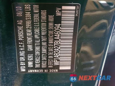 Zdjęcie 12 z 12 samochodu: 2011 PORSCHE CAYENNE S VIN:WP1AB2A27BLA46094 - miniatura