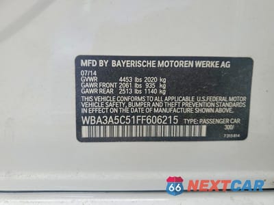 Zdjęcie 12 z 12 samochodu: 2015 BMW 328 I VIN:WBA3A5C51FF606215 - miniatura