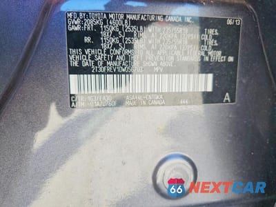 Zdjęcie 13 z 13 samochodu: 2013 TOYOTA RAV4 LIMITED VIN:2T3DFREV1DW056703 - miniatura