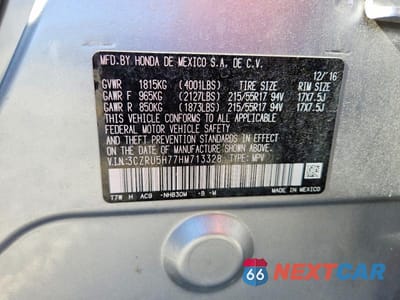 Zdjęcie 13 z 13 samochodu: 2017 HONDA HR-V EXL VIN:3CZRU5H77HM713328 - miniatura