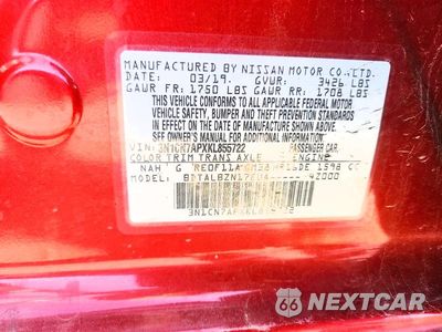 Zdjęcie 12 z 12 samochodu: 2019 NISSAN VERSA SV VIN:3N1CN7APXKL855722 - miniatura