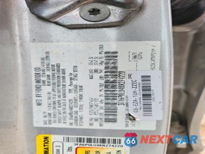 Zdjęcie 12 z 12 samochodu: 2019 FORD FUSION SE VIN:3FA6P0LU4KR274220 - miniatura