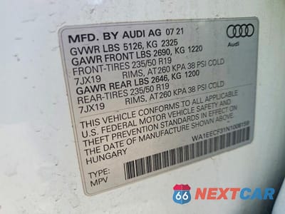 Zdjęcie 13 z 13 samochodu: 2022 AUDI Q3 PREMIUM PLUS S LINE 45 VIN:WA1EECF31N1008159 - miniatura