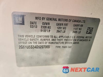 Zdjęcie 13 z 13 samochodu: 2013 CADILLAC XTS PLATINUM VIN:2G61U5S34D9207065 - miniatura