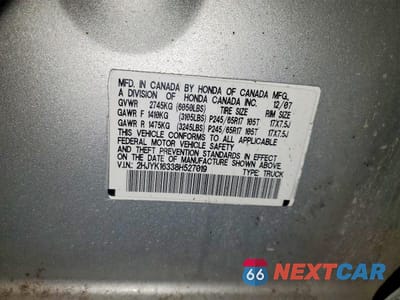 Zdjęcie 12 z 12 samochodu: 2008 HONDA RIDGELINE RTX VIN:2HJYK16338H527019 - miniatura