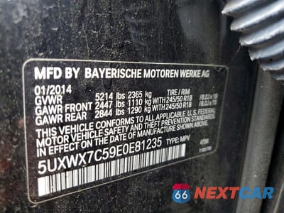 Zdjęcie 13 z 13 samochodu: 2014 BMW X3 XDRIVE35I VIN:5UXWX7C59E0E81235 - miniatura