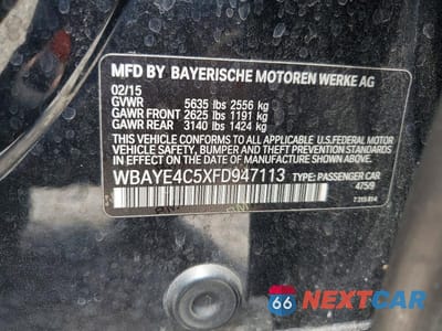 Zdjęcie 12 z 12 samochodu: 2015 BMW 740 LI VIN:WBAYE4C5XFD947113 - miniatura