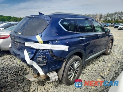 Trzecie zdjęcie samochodu z tyłu: 2020 HYUNDAI SANTA FE SEL VIN:5NMS3CAD5LH265634 - miniatura